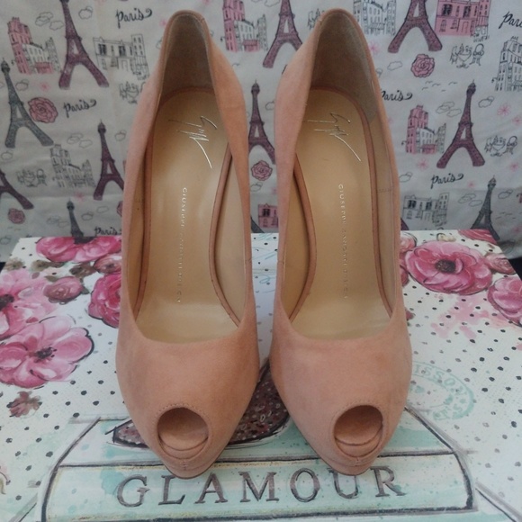 Giuseppe Zanotti Sharon Peep Toe Pumps Size 8.5 - Picture 3 of 5